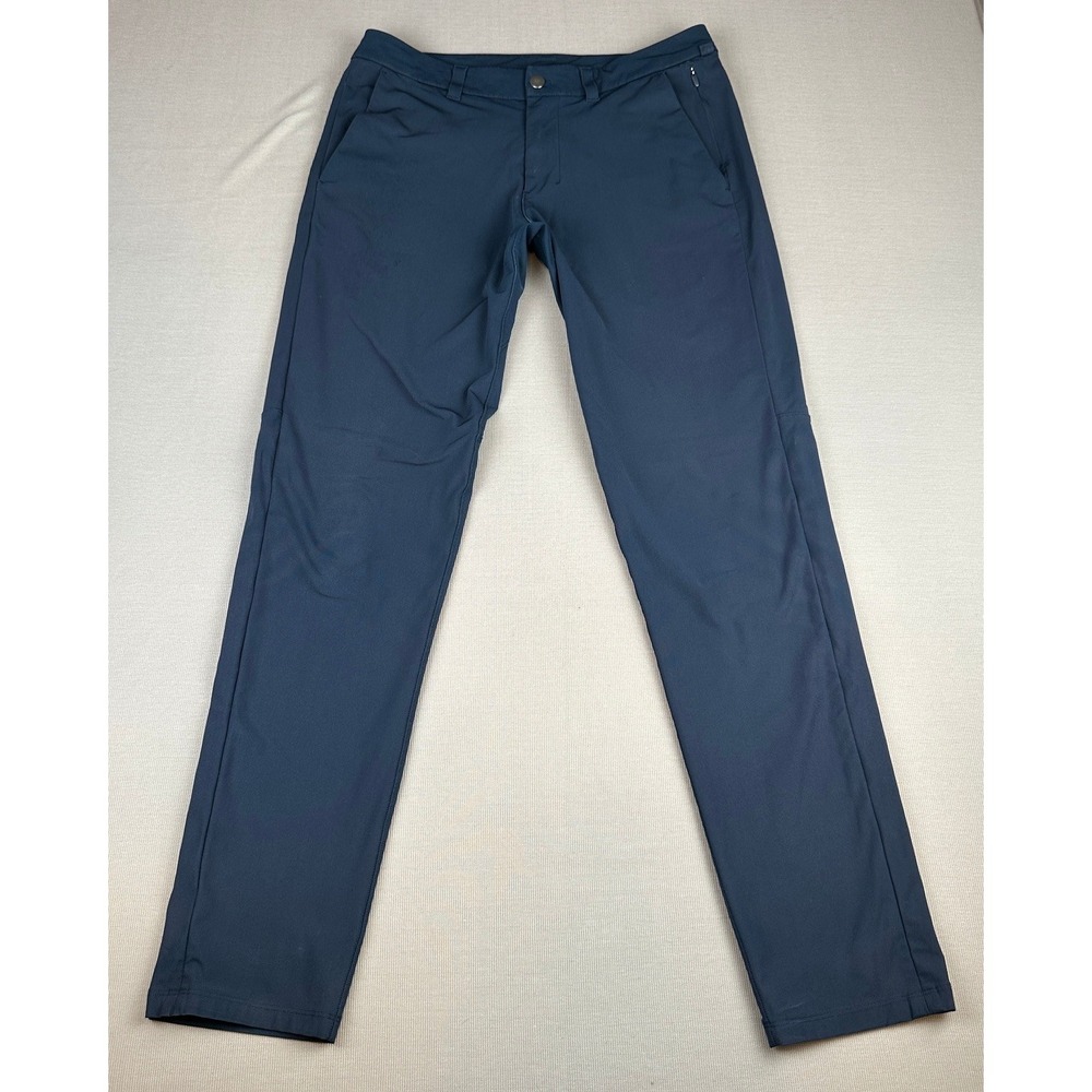 Lululemon Commission Slim Pant Mens 32 Navy Blue Performance Chino Golf Trousers